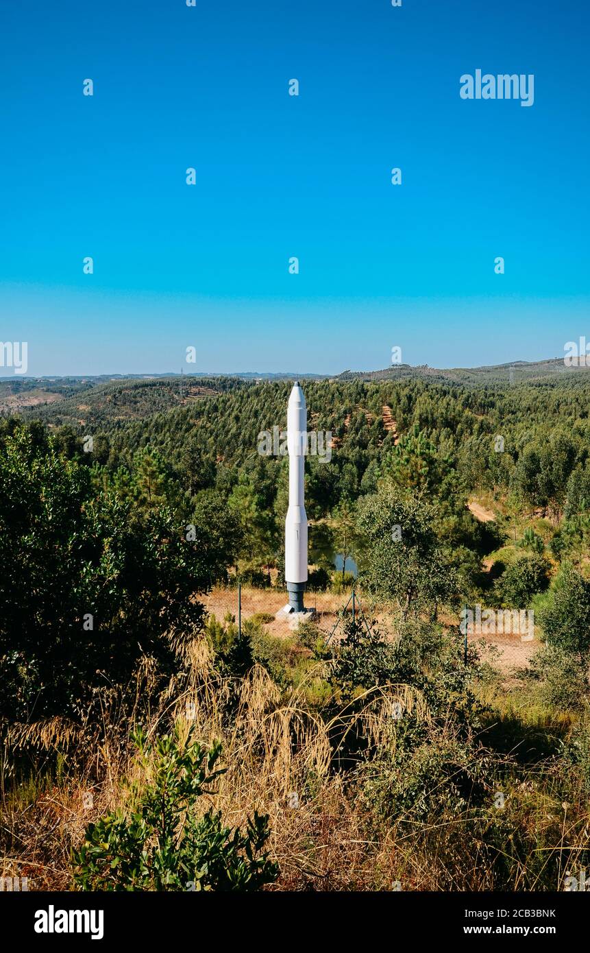 Weltraumrakete ein spezielles Astrophysikalisches Observatorium in Constancia, Santarem, Portugal Stockfoto