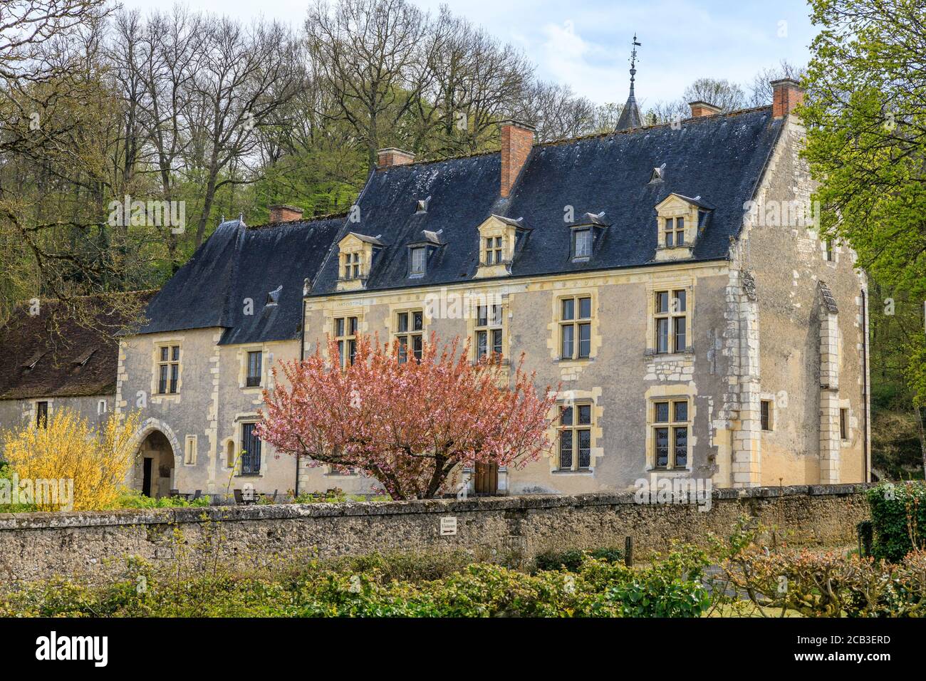 Frankreich, Loir et Cher, Loire-Tal, Vallee de Ronsard, Possonniere Herrenhaus oder Geburtshaus des Dichters Pierre de Ronsard // Frankreich, Loir-et-Cher (41), VA Stockfoto