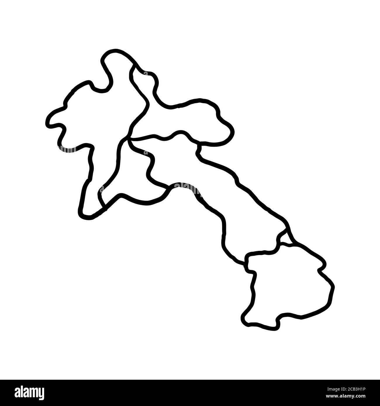 Laos Karte Vektor Design Vorlage Illustration Stock Vektor