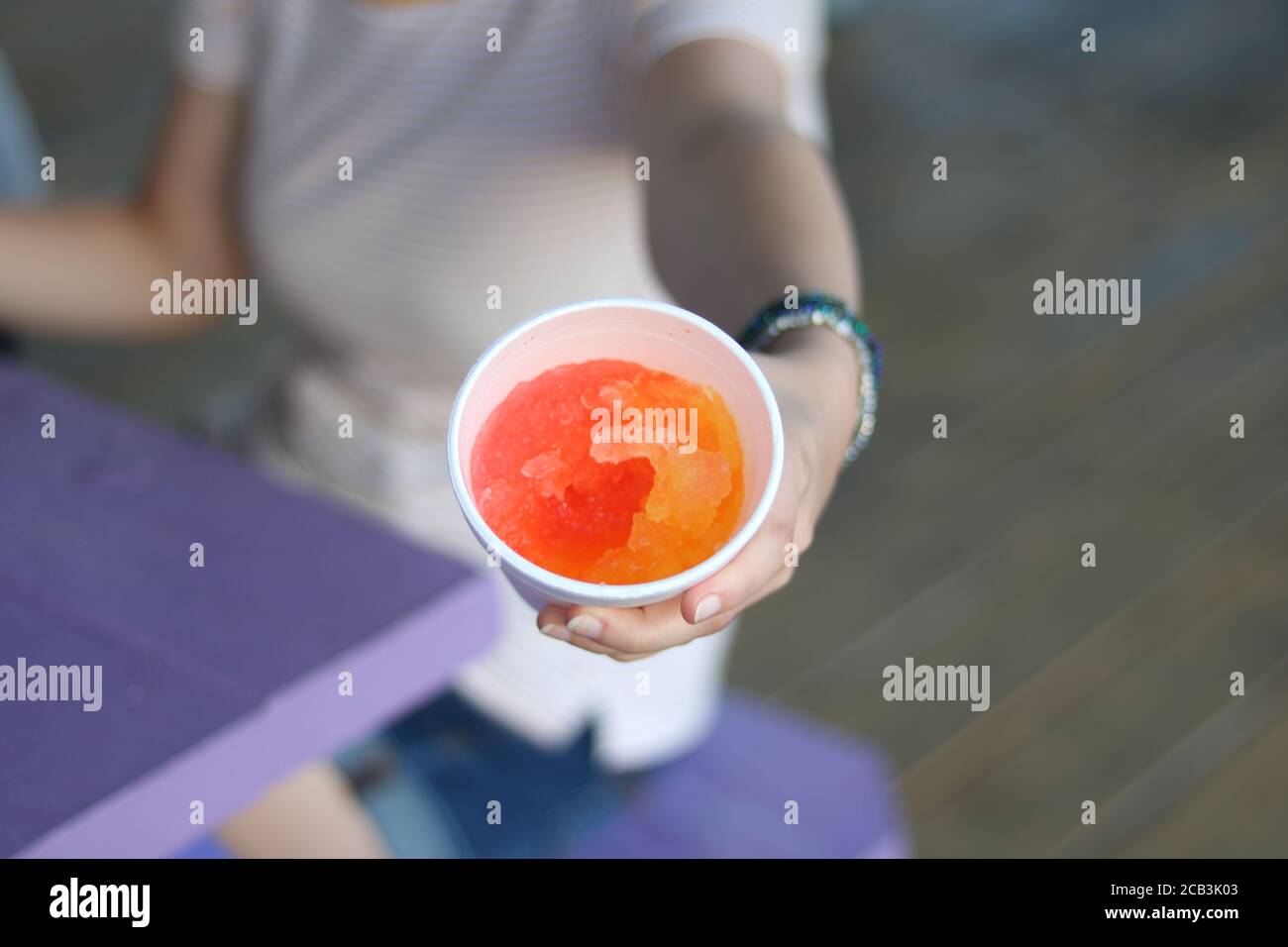 Lecker Aus Dem Eis Stockfoto