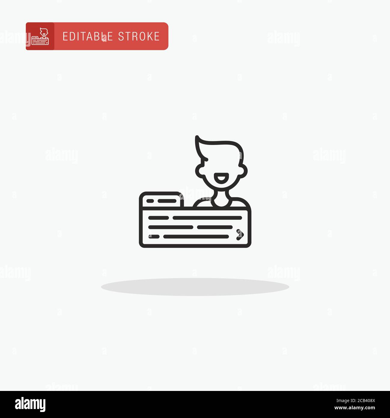 NPC-Symbolvektor. NPC-Symbol für die Präsentation. Stock Vektor