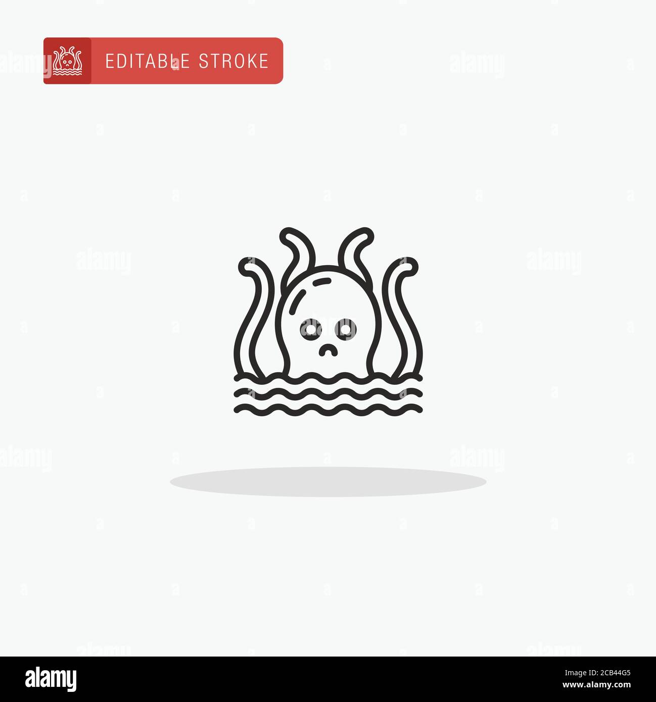 Vektor mit Kraken-Symbolen. Kraken Icon für Präsentation. Stock Vektor