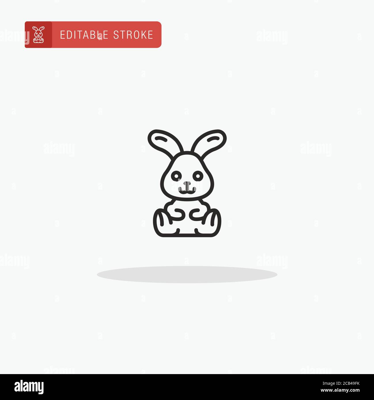 Hasensymbole. Bunny Symbol für die Präsentation. Stock Vektor