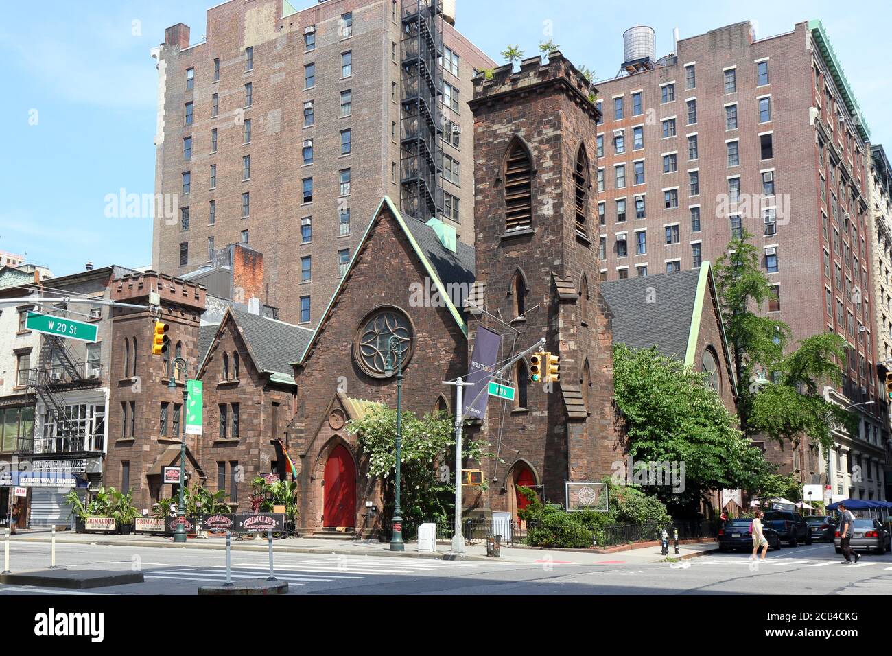 Das Rampenlicht Gebäude, New York. Außenansicht eines Wahrzeichen Kirchengebäude und ehemaligen Nachtclub in der Chelsea Nachbarschaft von Manhattan Stockfoto