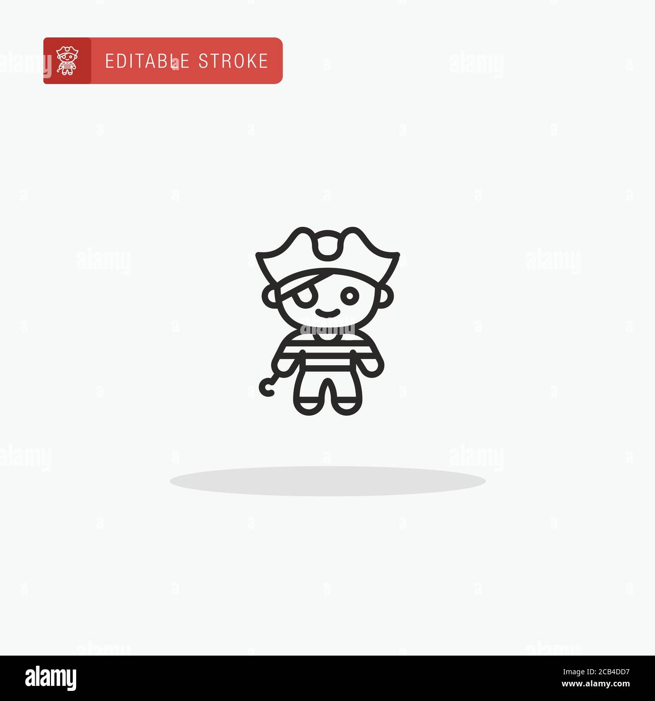 Pirate Icon Vektor. Pirate Symbol für Präsentation. Stock Vektor