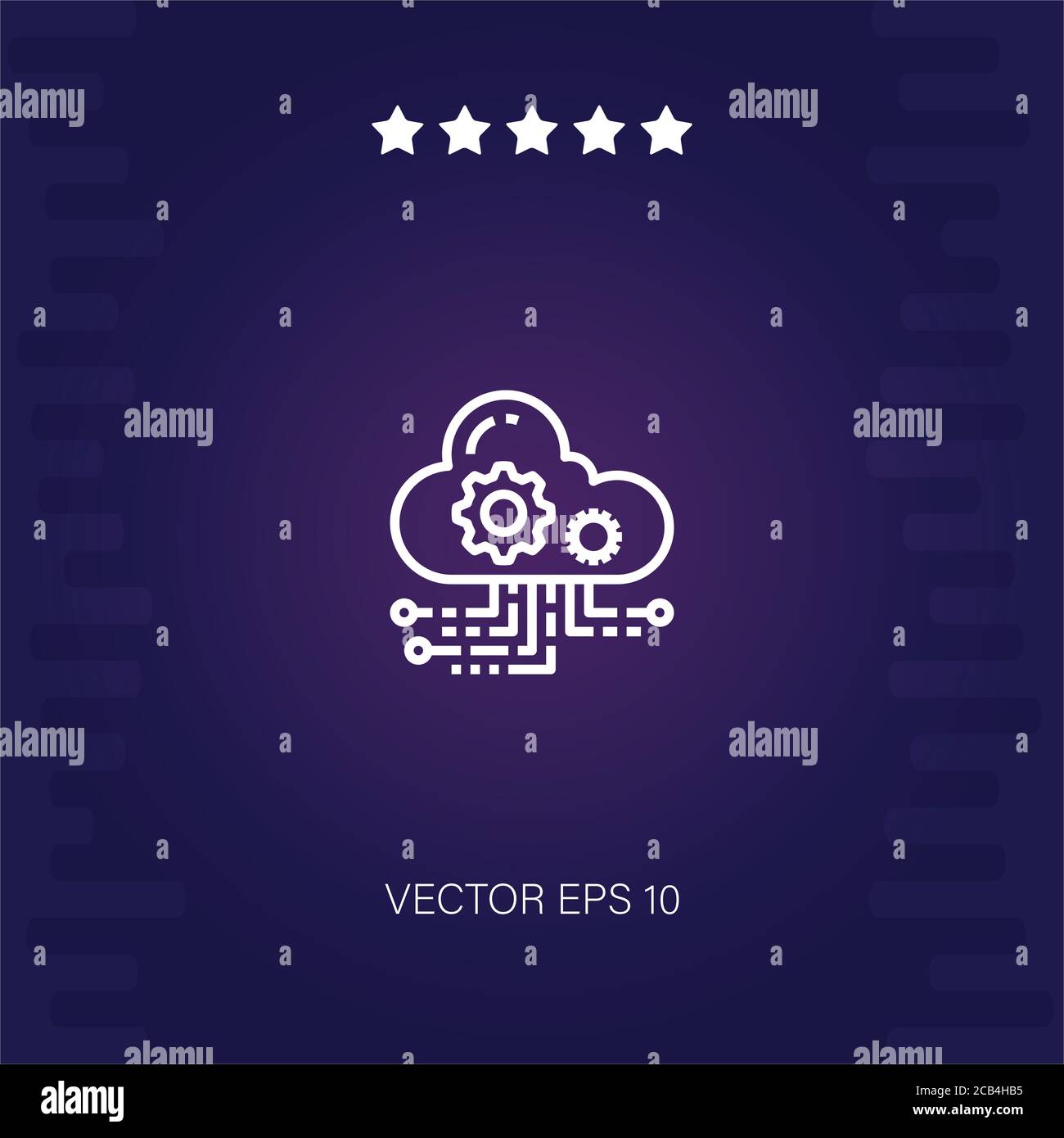 saas-Vektor-Symbol Moderne Illustration Stock Vektor