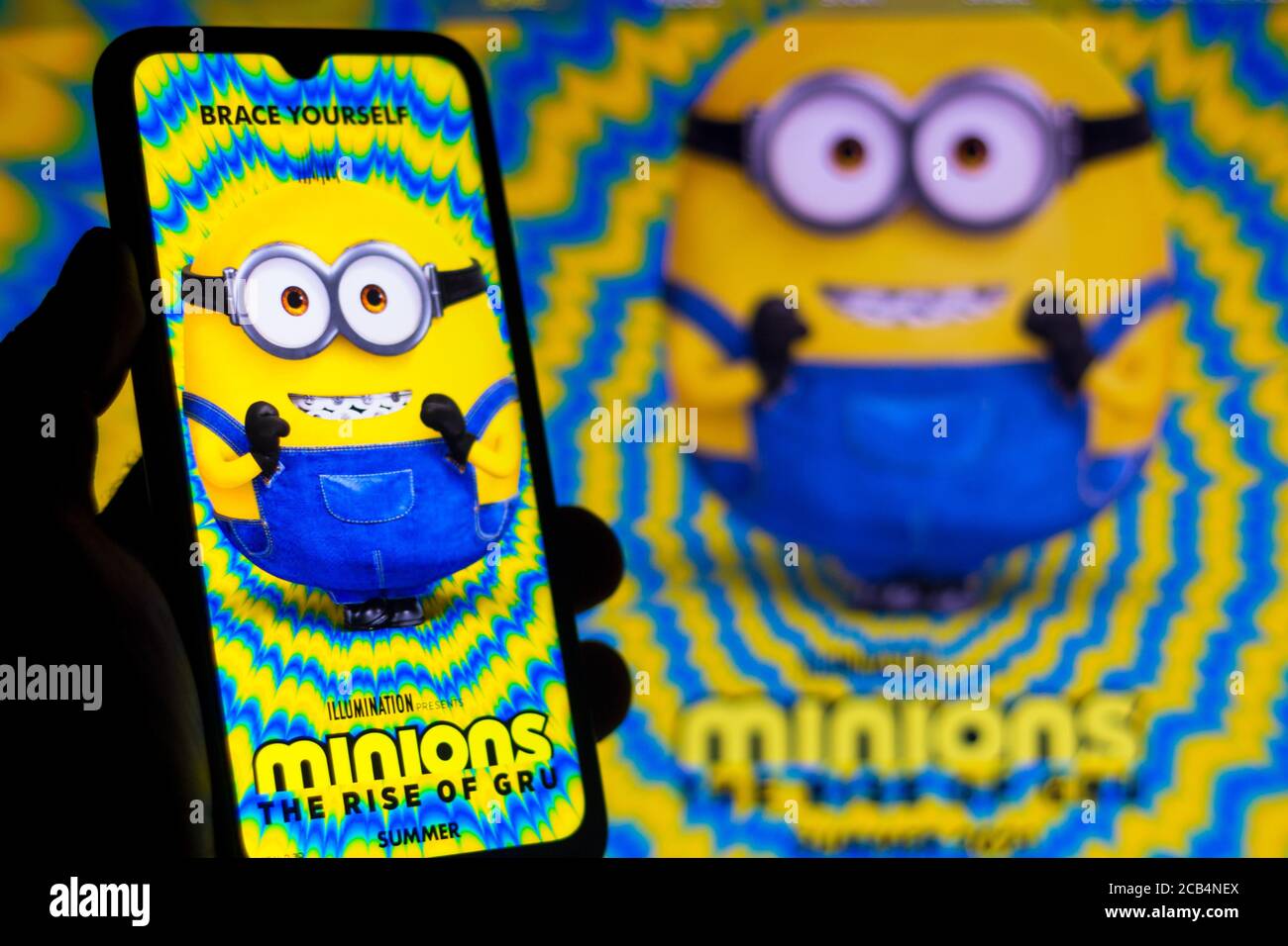 picture Illumination Logo Minions The Rise Of Gru https www alamy de brasilien august 2020 in dieser fototafel die minions der aufstieg der gru film logo ist auf einem smartphone angezeigt zu sehen kredit rafael henriquesopa imageszuma wirealamy live nachrichten image368283634 html