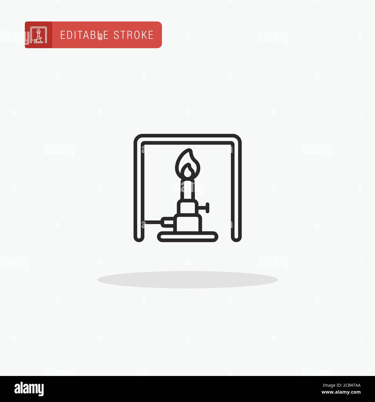 Bunsen Burner Symbolvektor. Bunsen Burner Icon zur Präsentation Stock