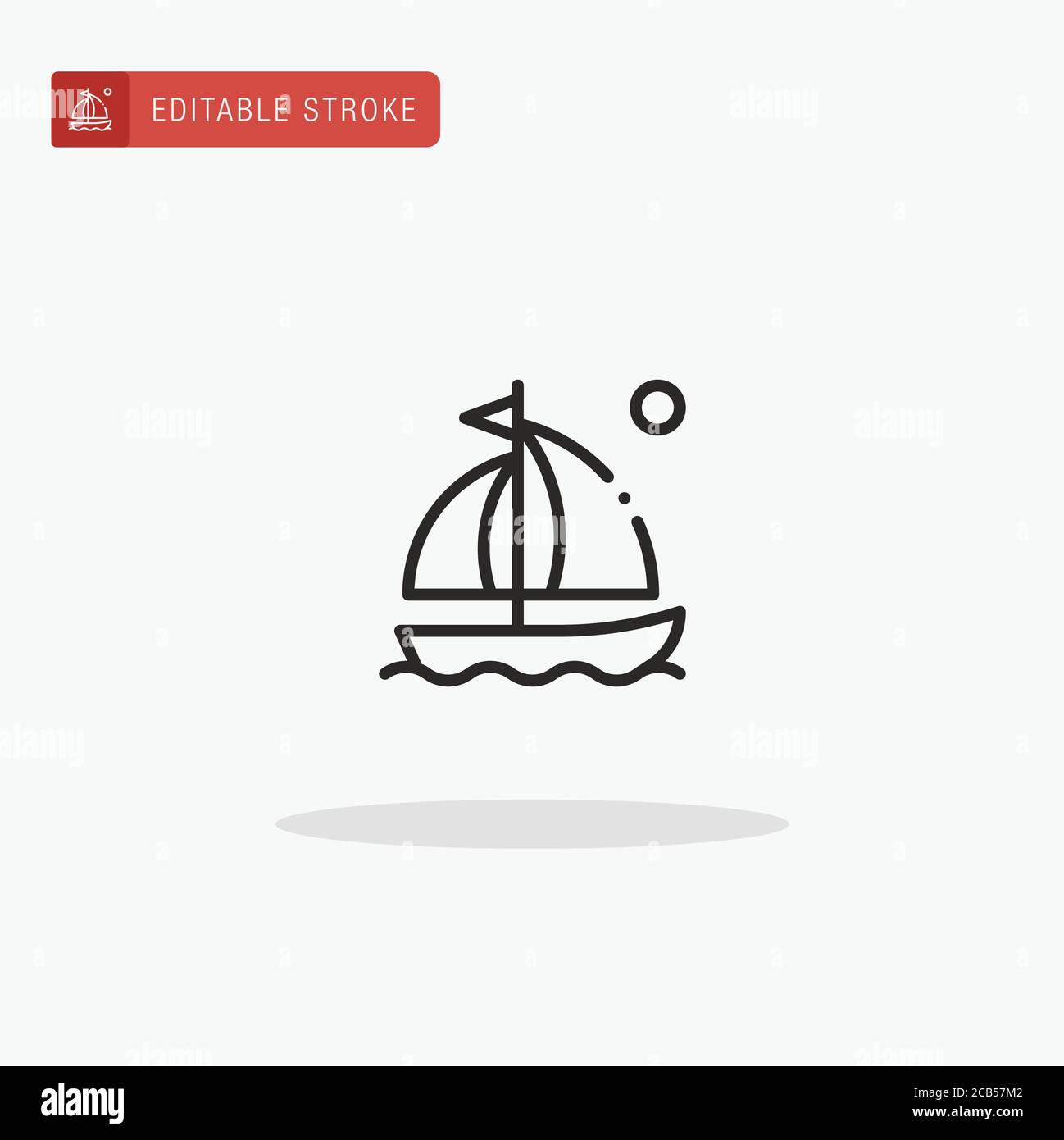 Yatch-Symbolvektor. Yatch-Symbol für die Präsentation. Stock Vektor