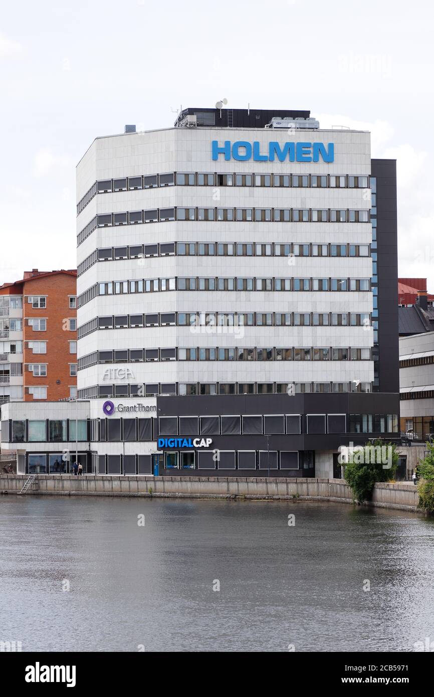 Norrkoping, Schweden - 3. Juli 2020: Vorderansicht oh das Holmen-Papier-Headquarters. Stockfoto