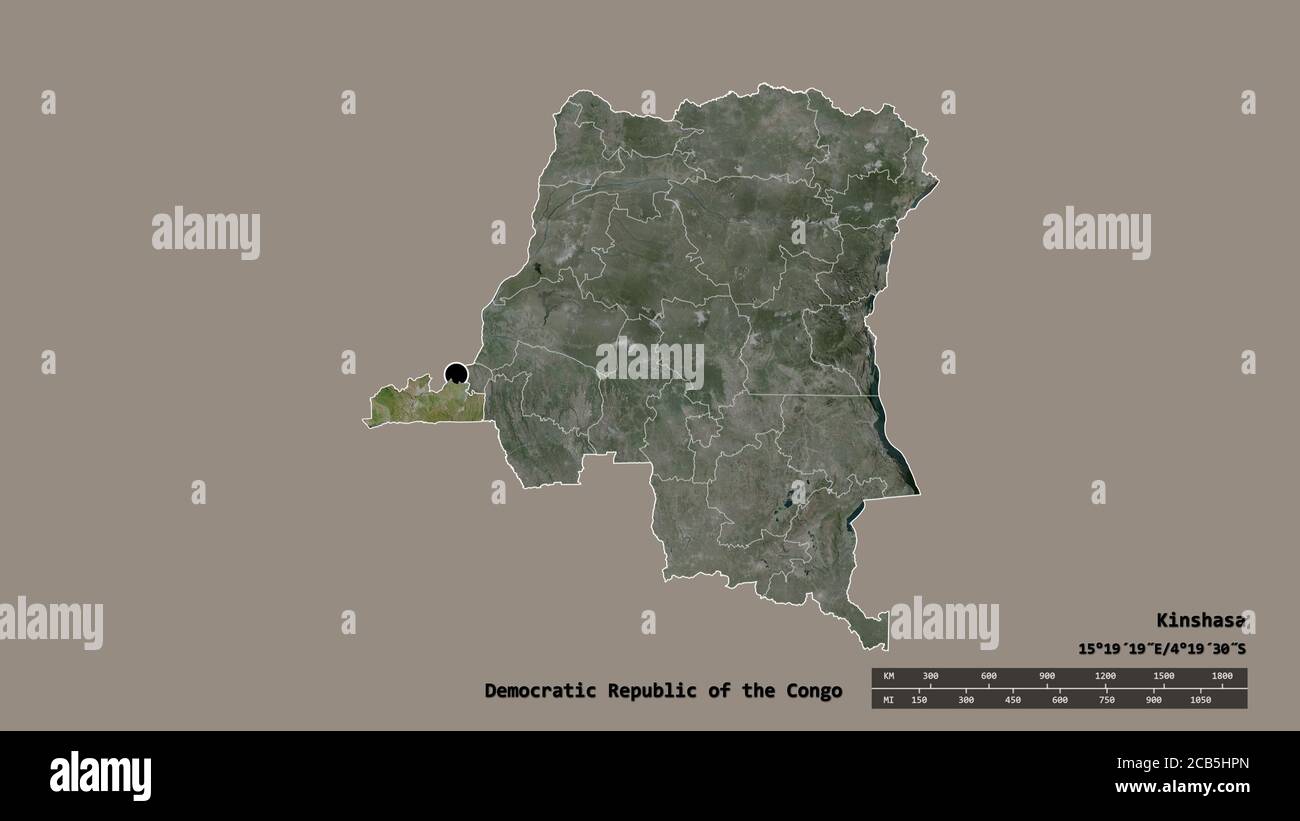 Hauptstadt Der Demokratischen Republik Kongo Entsättigte Form der Demokratischen Republik Kongo mit seiner