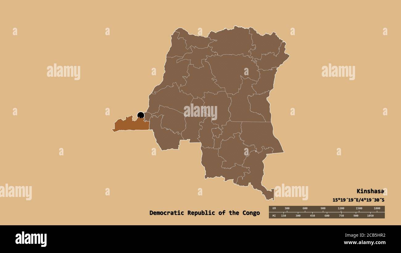 Hauptstadt Der Demokratischen Republik Kongo Entsättigte Form der Demokratischen Republik Kongo mit seiner