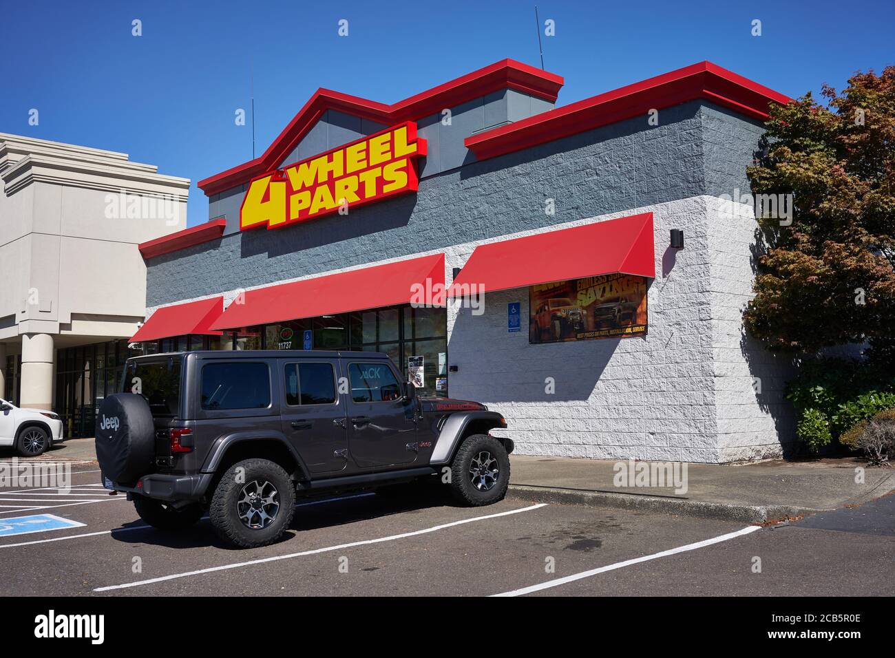 Ein Allrad-Ersatzteilshop in Tigard, Oregon, gesehen am Montag, 10. August 2020. Stockfoto