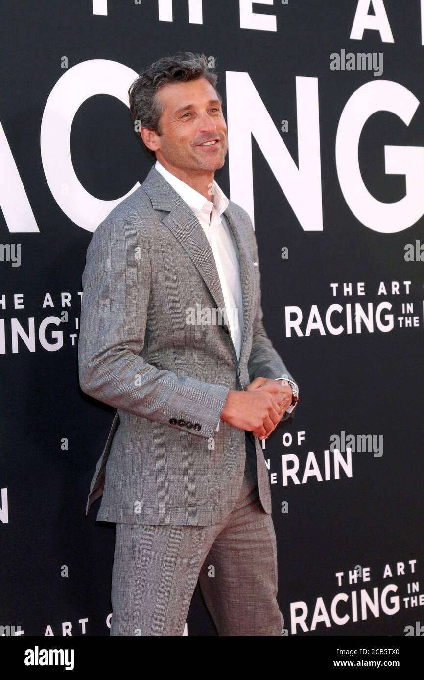 LOS ANGELES - 1. AUG: Patrick Dempsey bei der Weltpremiere "The Art of Racing in the Rain" im El Capitan Theater am 1. August 2019 in Los Angeles, CA Stockfoto