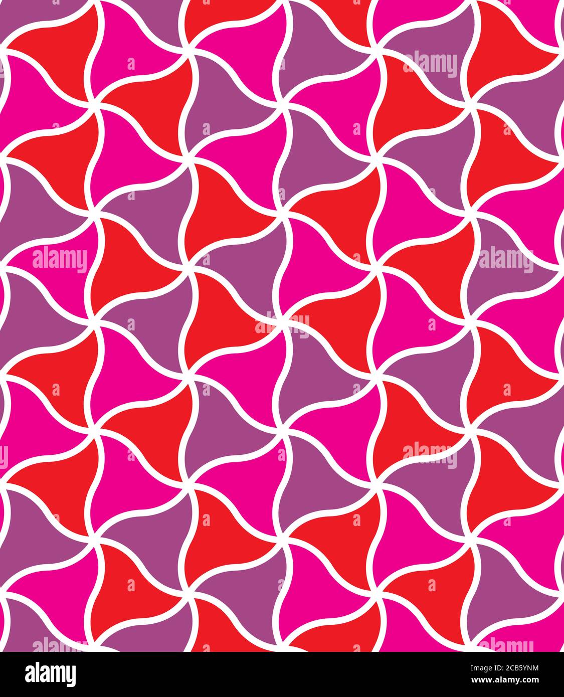 Geometrische nahtlose Muster aus glatten Linien, dreidimensionale Muster, hellen Vektor abstrakten Hintergrund, in Textil und Design verwendet werden. Stock Vektor