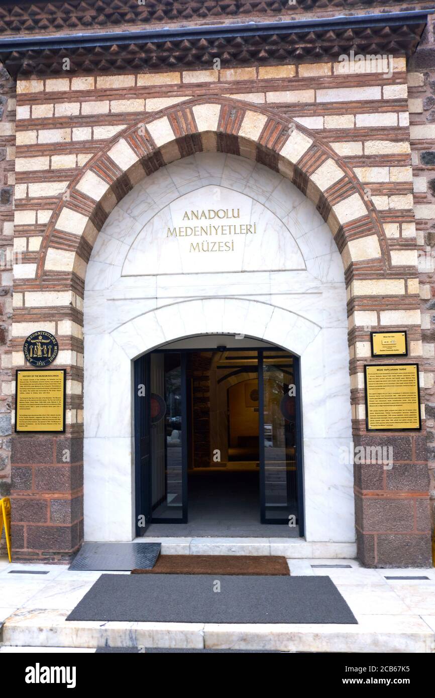 Museum der anatolischen Zivilisationen, Anadolu Medeniyetleri Muzesi. Ankara. Zentralanatolien. Türkei. Stockfoto