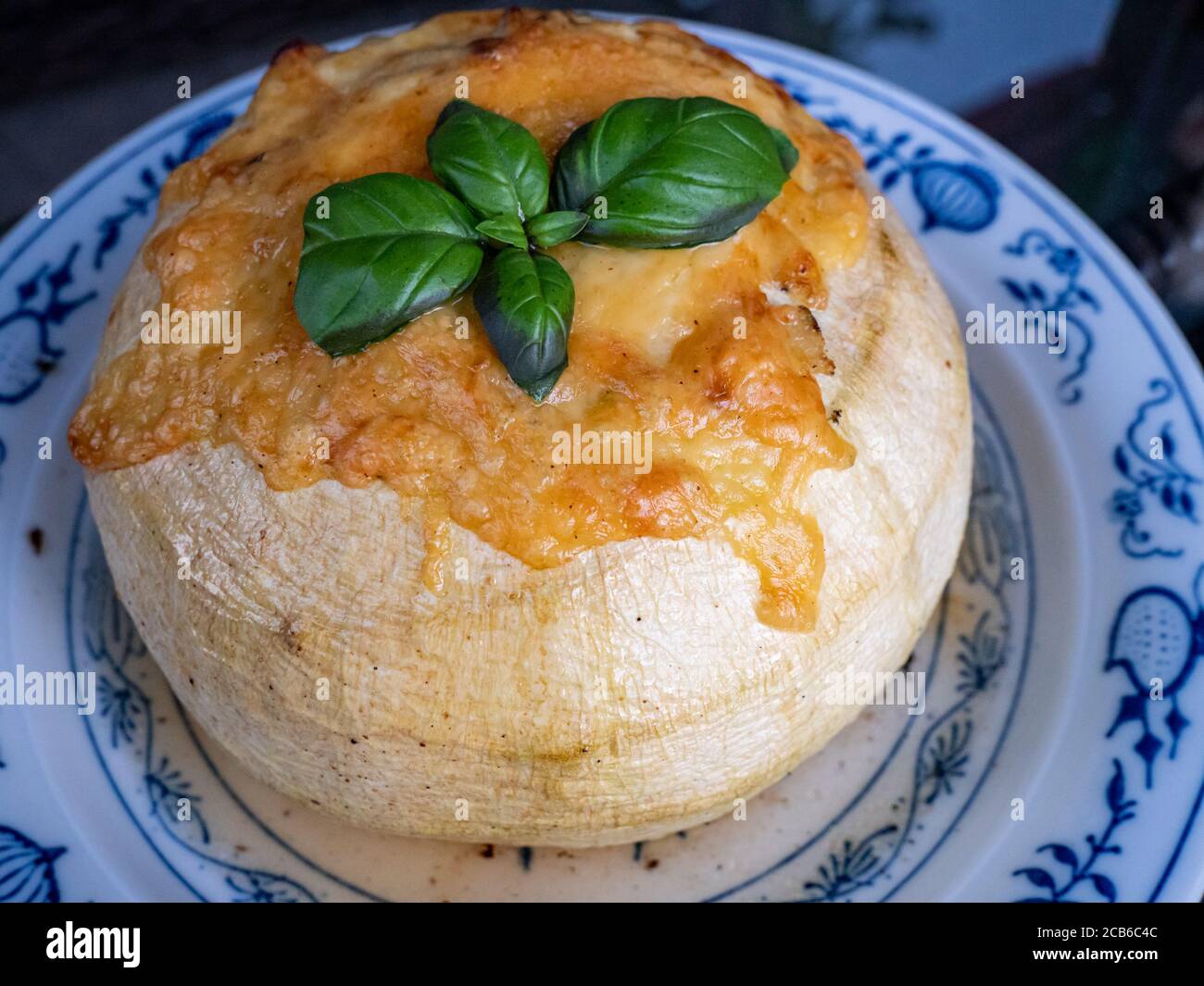 Frisches Gemüse Zucchini au Gratin Stockfoto