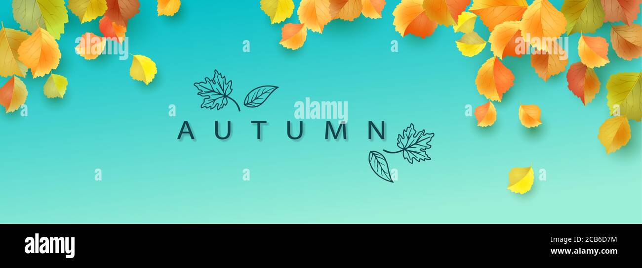 Herbstblätter Banner Stock Vektor