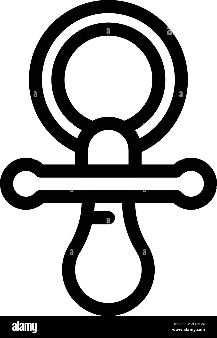Nippel Symbol, outline Style Stock Vektor