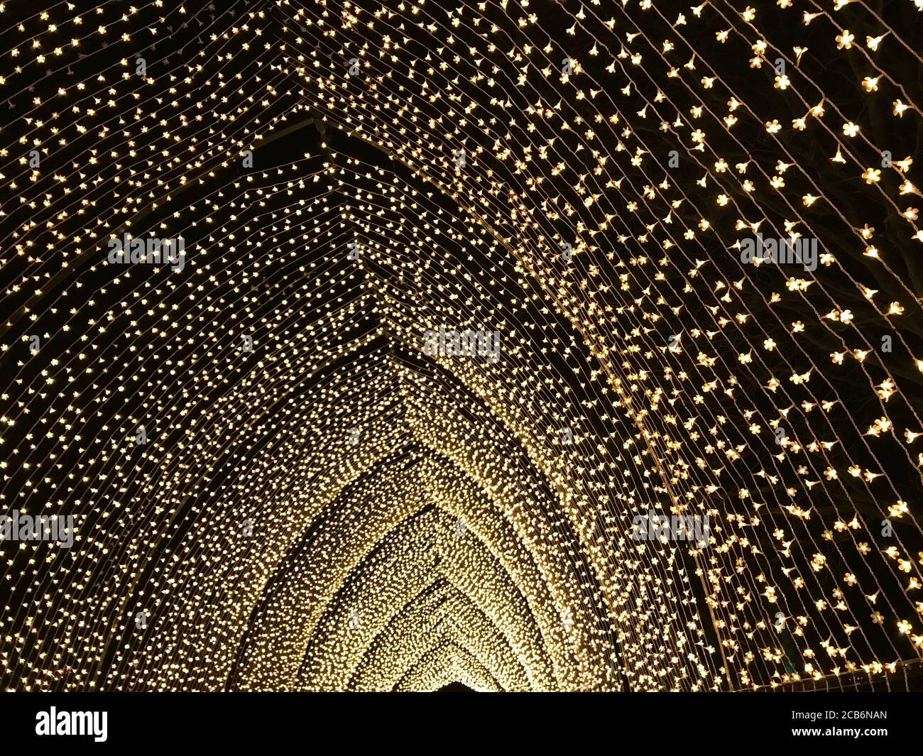 Beleuchten Sie den Archway in Kew Gardens Stockfoto