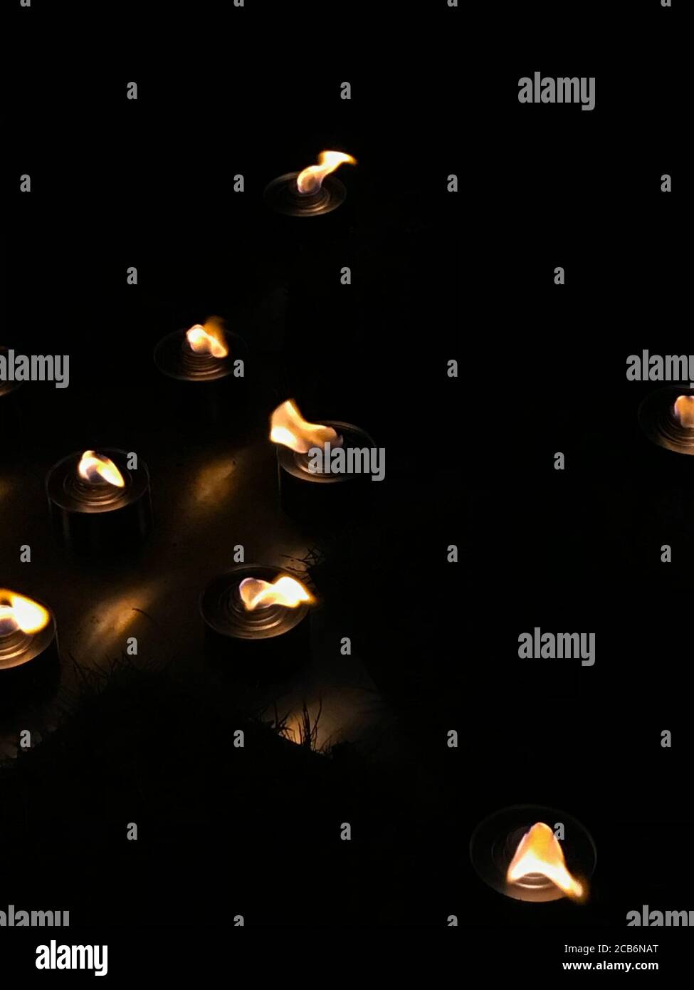 Flame Art zu Weihnachten bei Kew Stockfoto