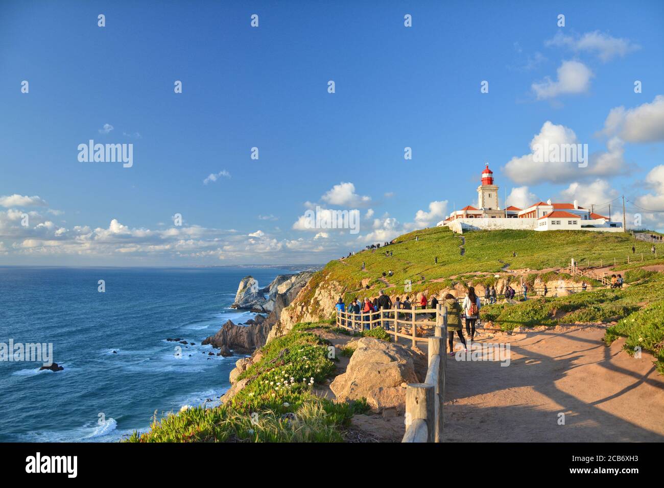 Kap Cabo da Roca in Portugal, westlichster Punkt des kontinentalen Europas. Stockfoto