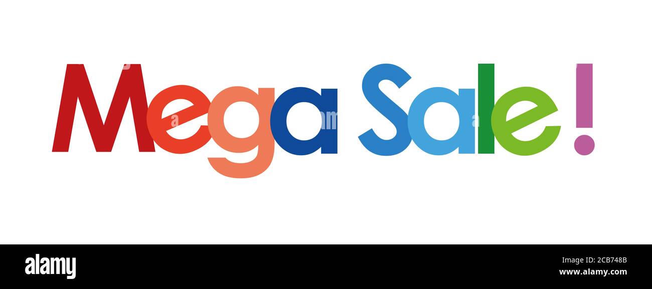 Super Sale Text in weißem Hintergrund Stockfoto