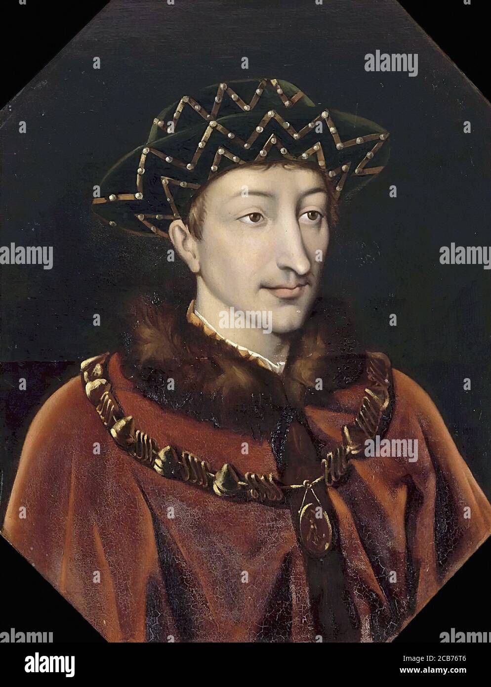 Lehmann Henri - Karl VII. Von Frankreich - Deutsche Schule - 19. Jahrhundert Stockfoto