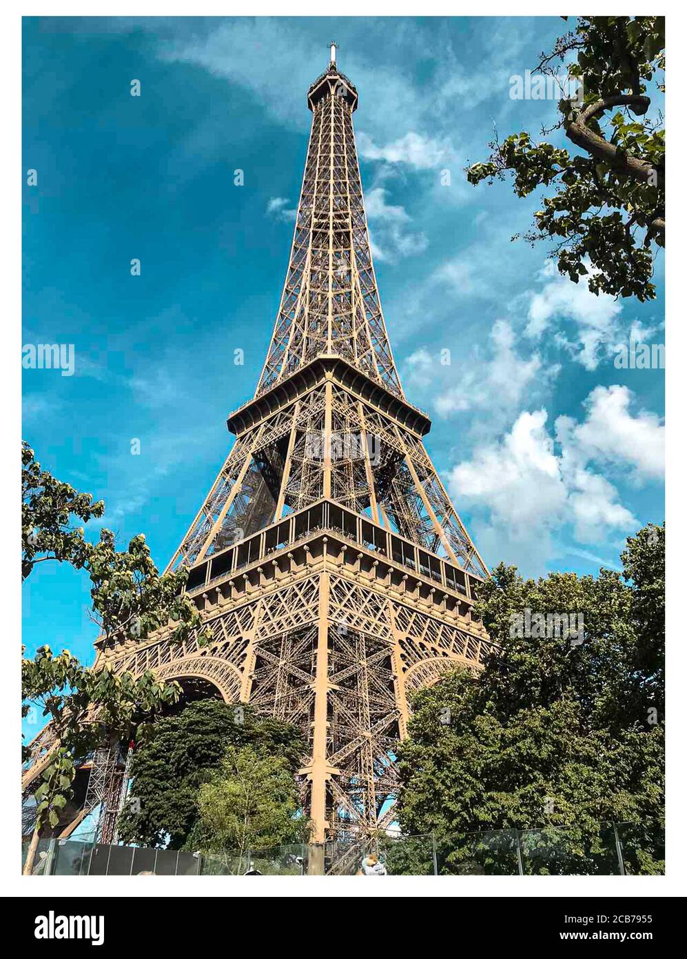 Historische Denkmäler Eiffelturm, Paris, Frankreich. Stockfoto