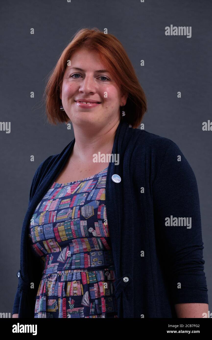 Die Historikerin und Journalistin Miranda Kaufmann besucht während der Edinburgh International Book Festival 2018 Stockfoto