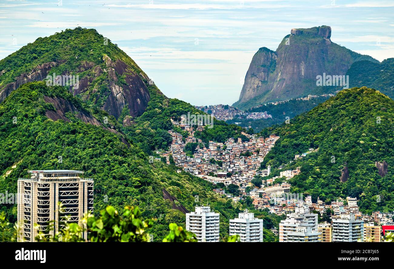 Morro dos Cabritos Favela in Rio de Janeiro, Brasilien Stockfoto