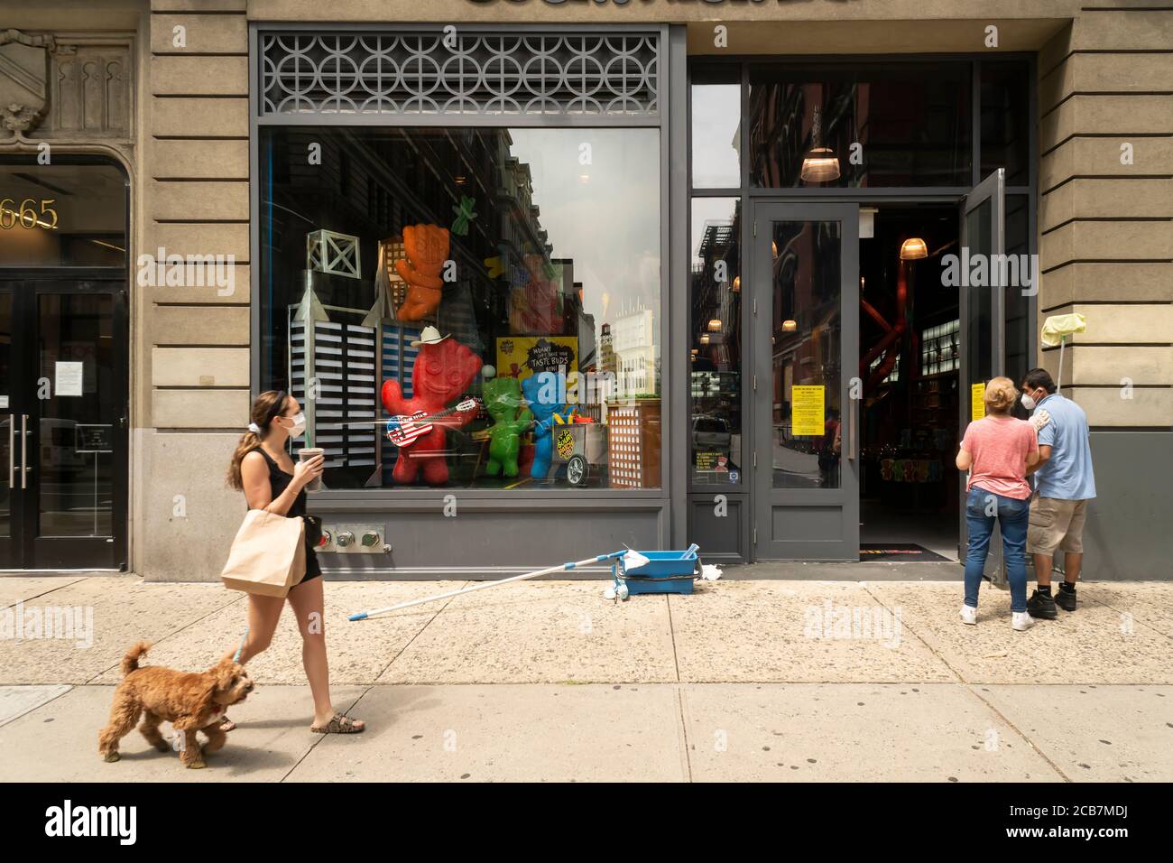 Mondelez InternationalÕs Sour Patch Kids Store im New Yorker Stadtteil Noho am Eröffnungstag, Donnerstag, 6. August 2020. Dies ist die 35 Jahre alt Ketten erste Lager. (© Richard B. Levine) Stockfoto