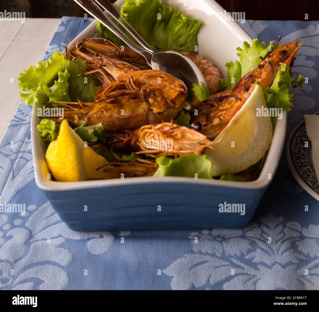Gebratene Garnelen bereit zu essen Stockfoto