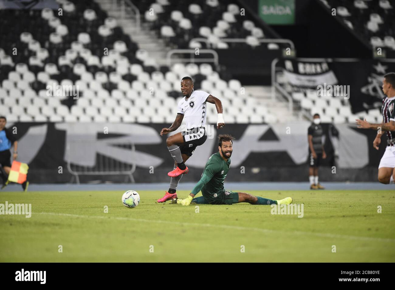 Fußballspiel zwischen den Teams von Fluminense und Botafogo AT Das Nilton Santos Stadion Stockfoto