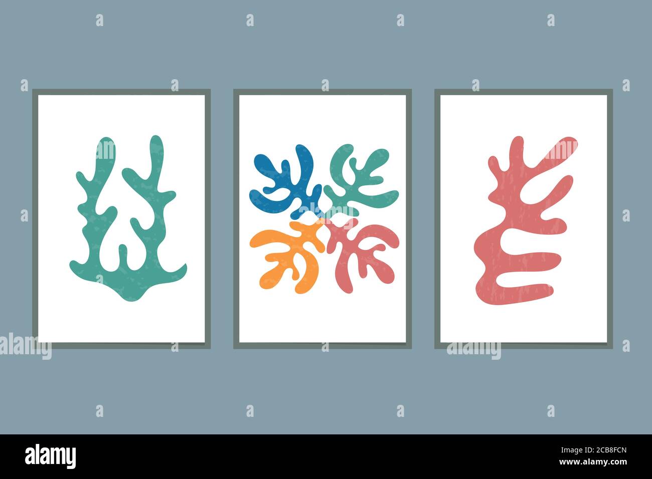 Matisse organische scandi Poster Hipster Stil Collage Stock Vektor