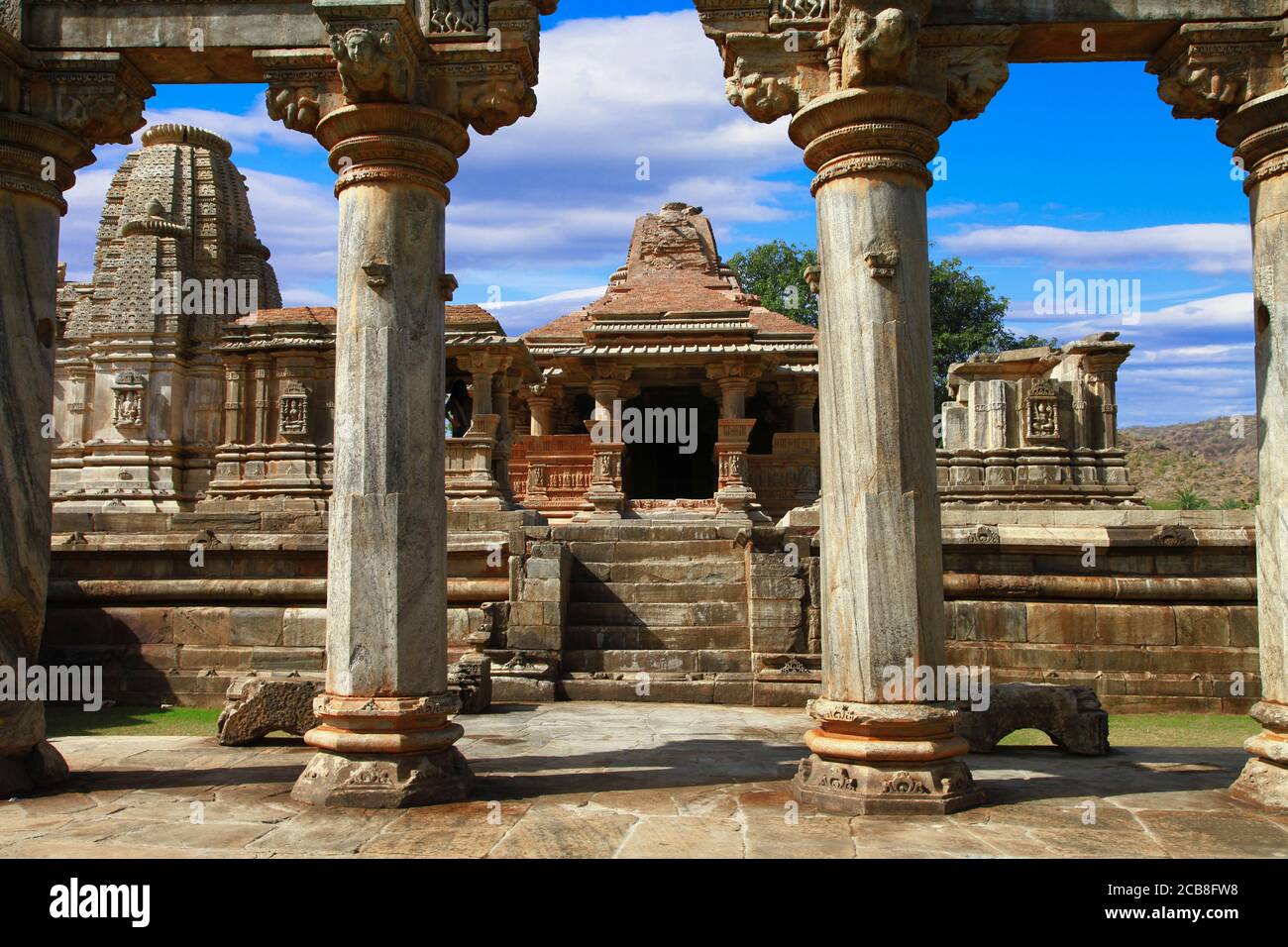 Alte Sahastra Bahu (SAS-Bahu) Tempel in Nagda, Udaipur, Rajasthan, Indien. Stockfoto