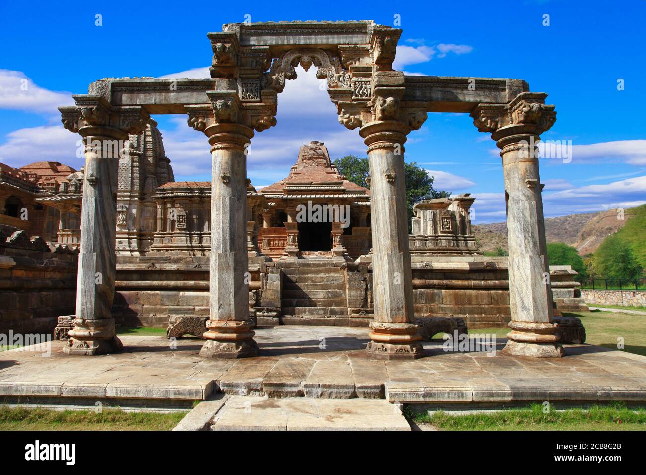 Sahastra Bahu (SAS-Bahu) Tempel in Nagda, Udaipur, Rajasthan, Indien. Stockfoto