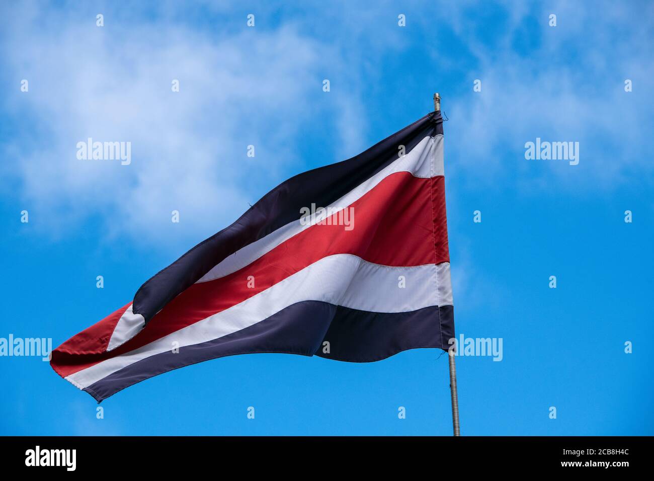 Costa Rica Flagge, Provinz San Jose, San Jose, Costa Rica Stockfoto