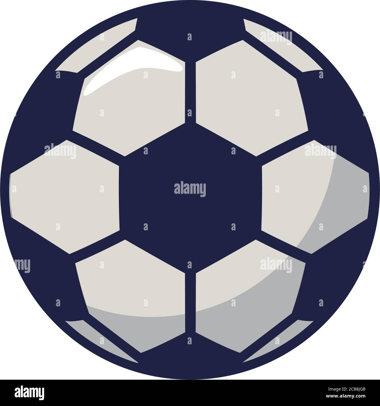 Fußball Sport Ballon Linie und füllen Stil Symbol Vektor Illustration Design Stock Vektor