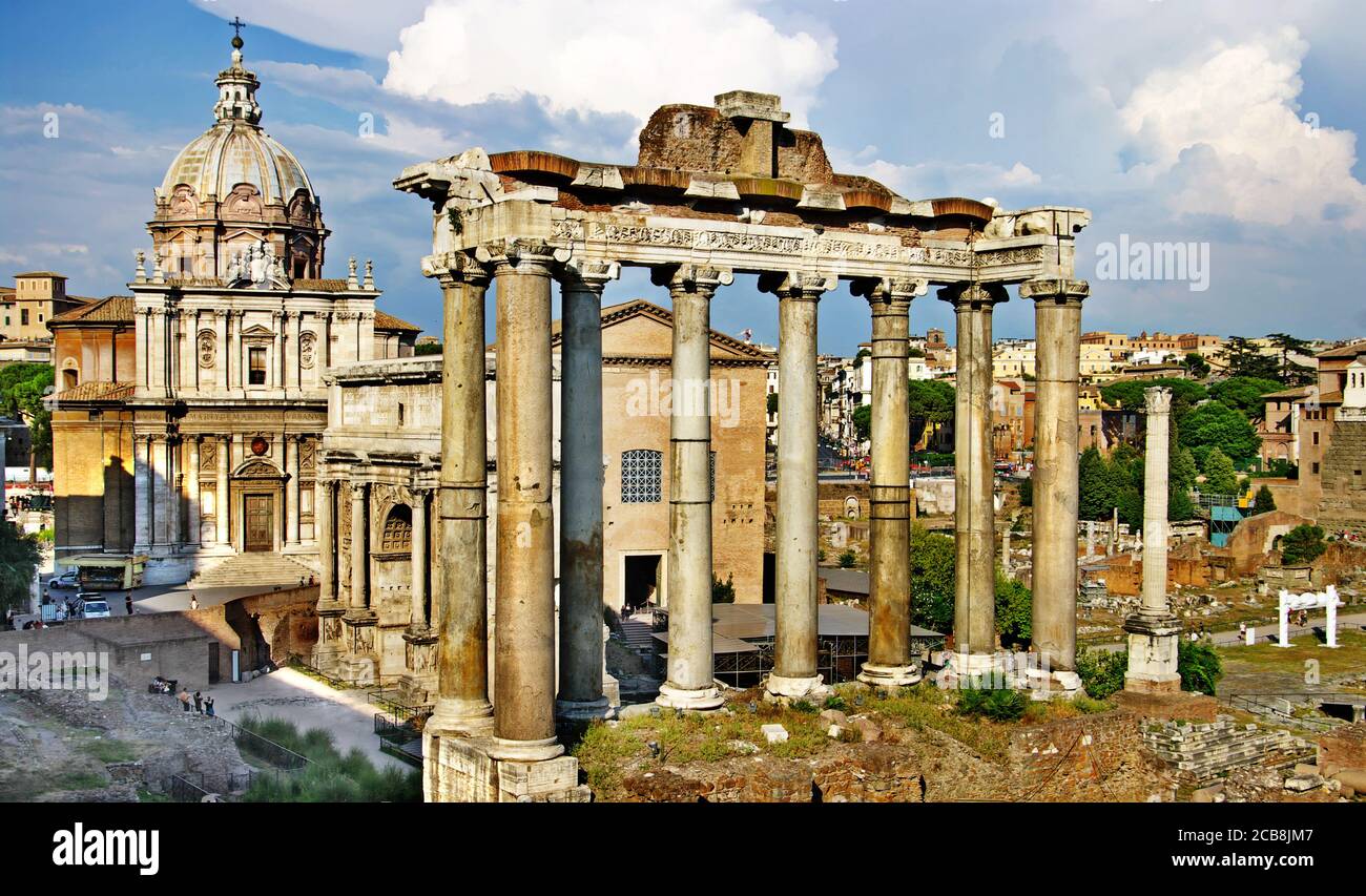 Tolles Rom. Römische antike kaiserliche Foren. Italien Stockfoto