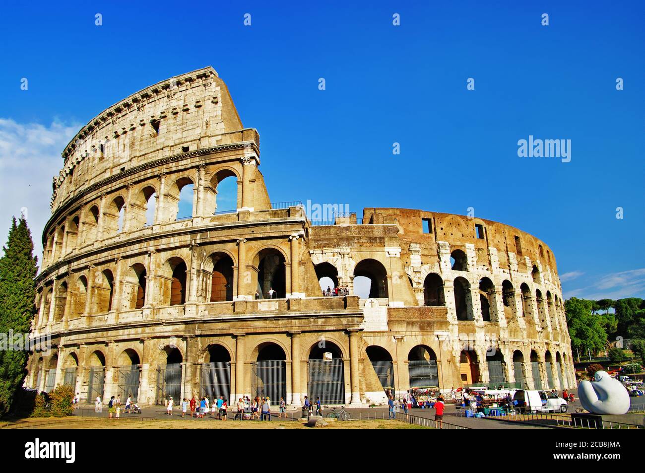 Tolles Rom. Das Kolosseum Ist Ein Wahrzeichen. Symbol von Italien Stockfoto