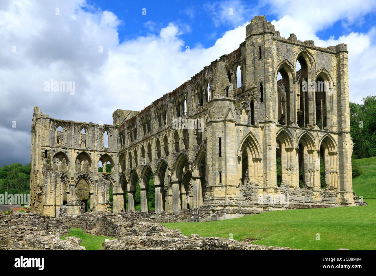Rievaulx Abbey, Zisterzienser, Kloster, Mittelalter, Ruinen, Norrth Yorkshire 3 Stockfoto