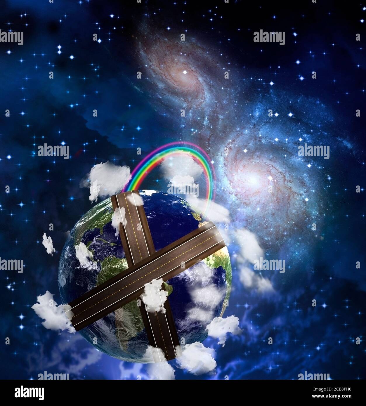 Straßen auf der Erde Stockfoto