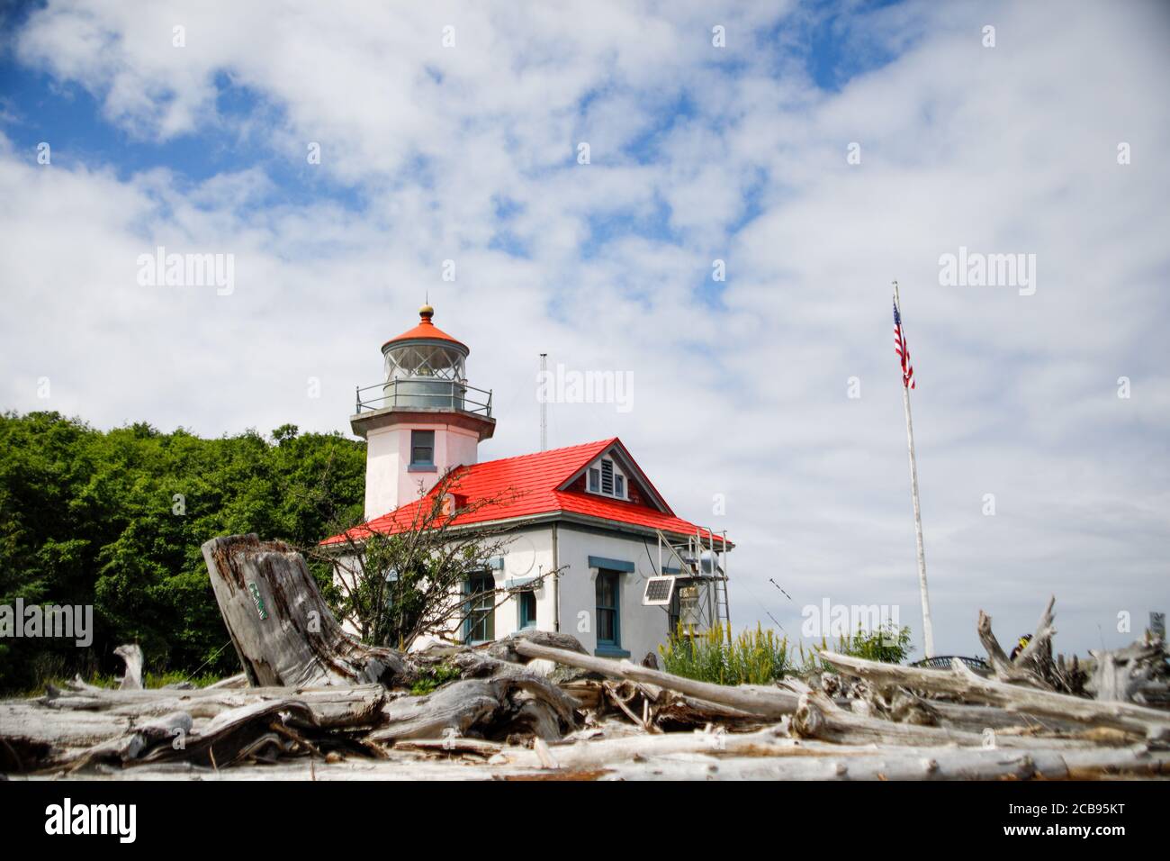 Point Robinson Lighthouse auf Vashon Island, Seattle Stockfoto