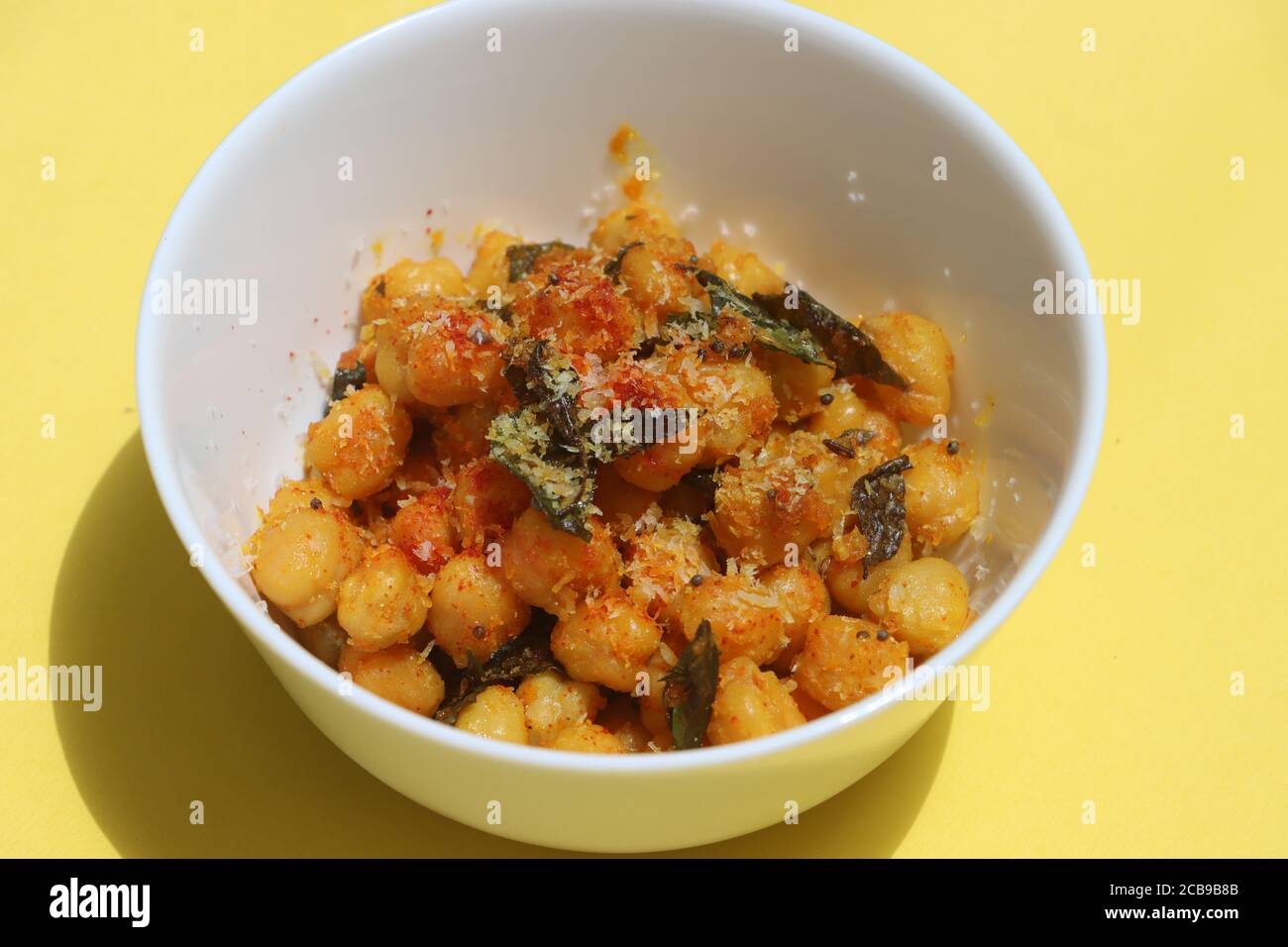 Chick Pea oder Bengalen Gram Salat, Bohnensalat, indisches Essen Stockfoto