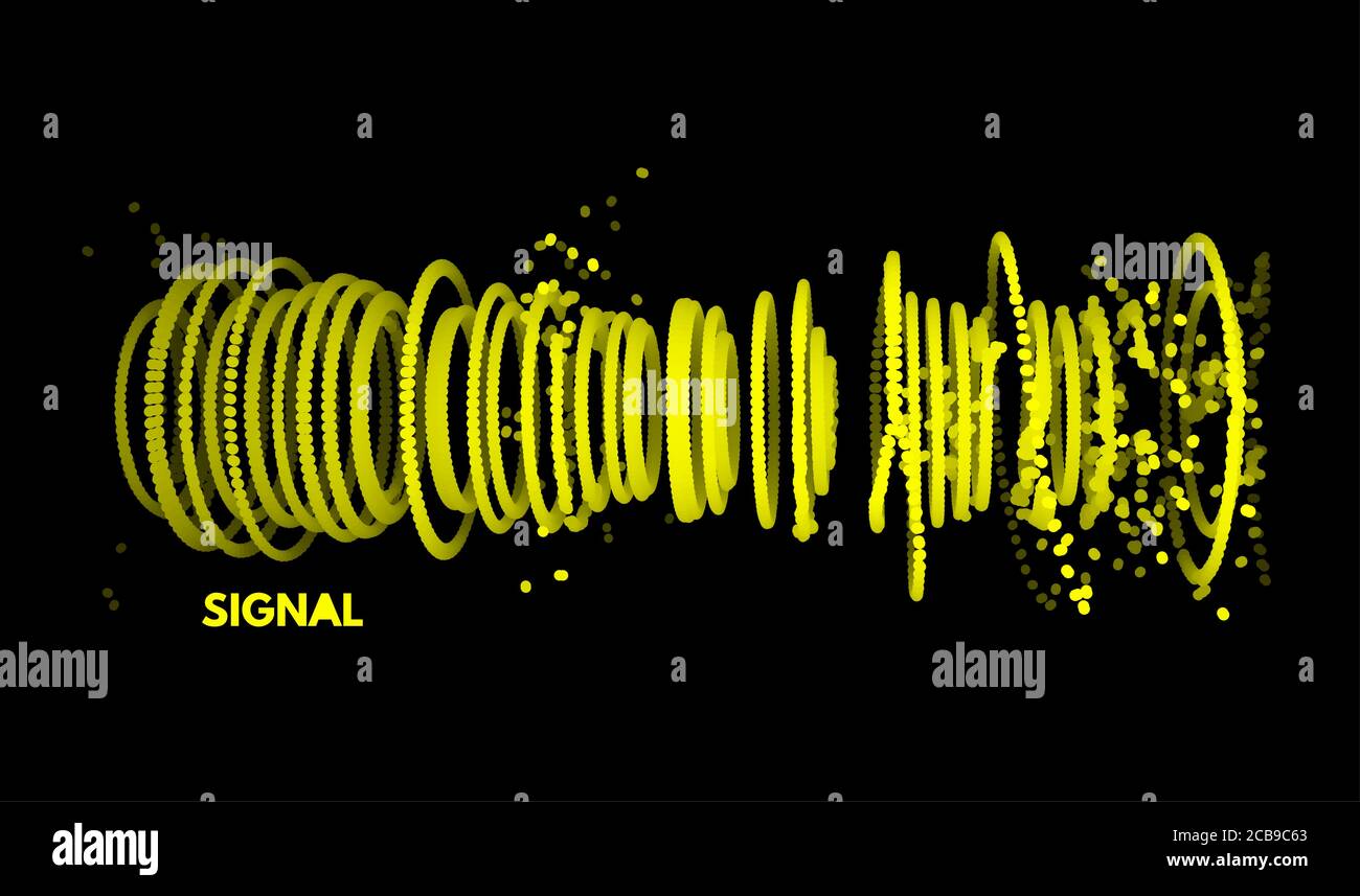 Array mit dynamischen Partikeln. 3d-Technologie. Zusammenfassung Hintergrund. Vector Illustration. Stock Vektor