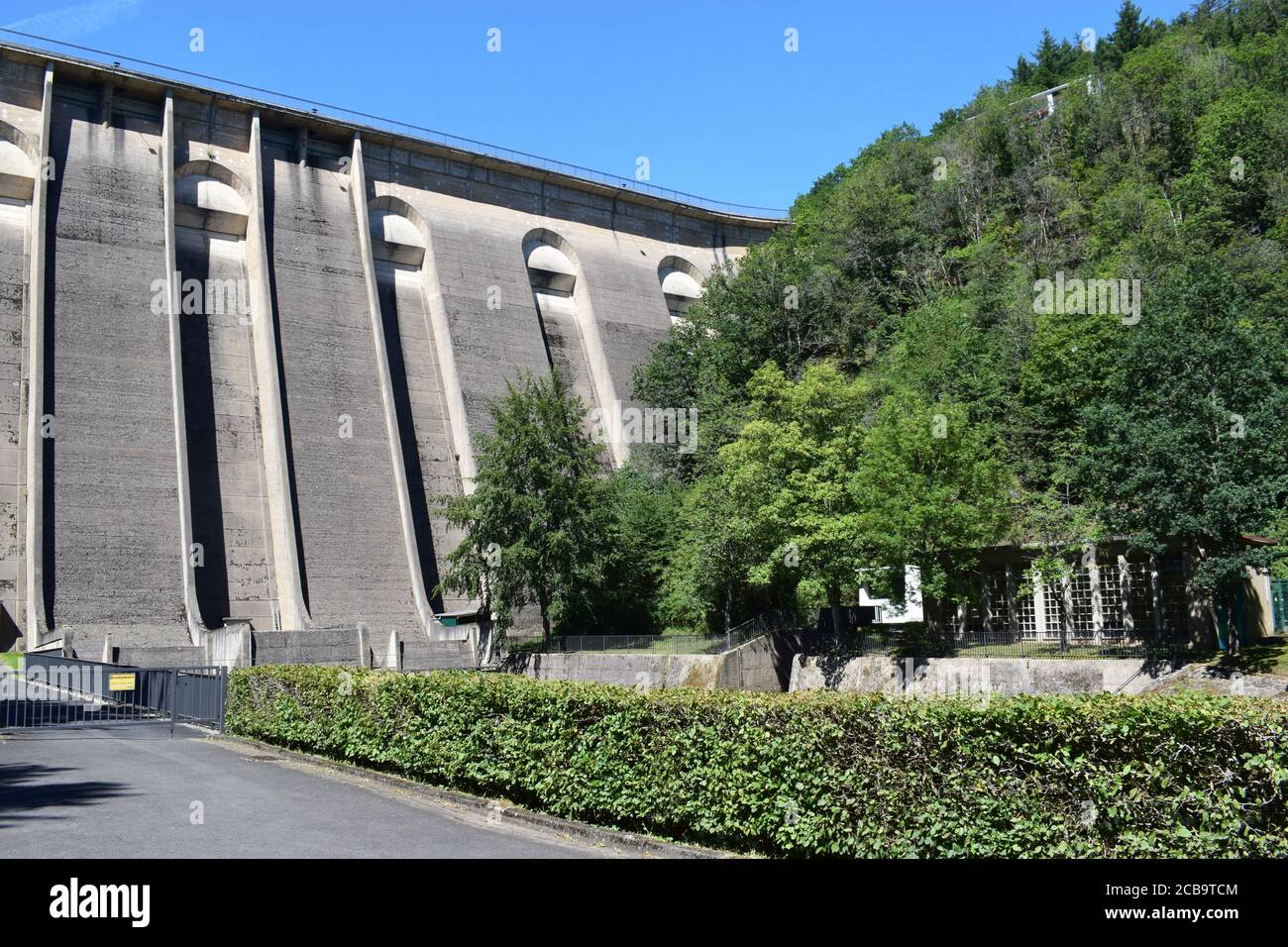 Staumauer der Oleftalsperre, Eifel, Deutschland Stockfoto