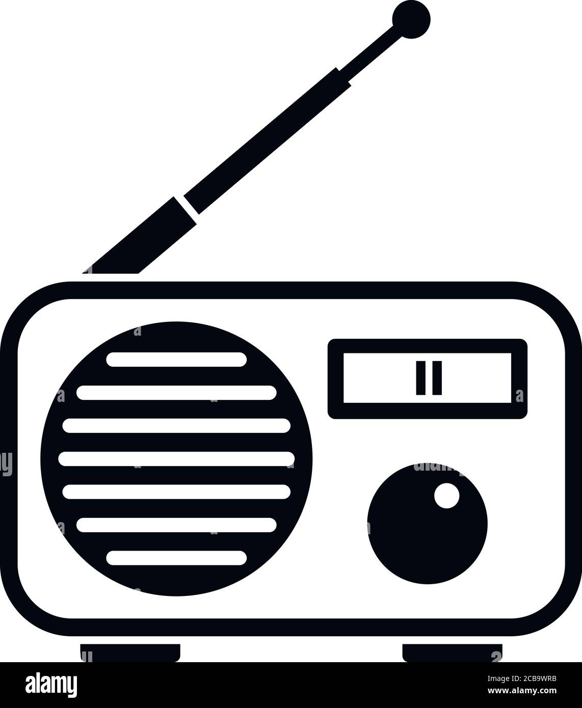 Tragbares radio Symbol. Einfache Abbildung: Tragbares radio Vektor Symbol  für Web Design auf weißem Hintergrund Stock-Vektorgrafik - Alamy