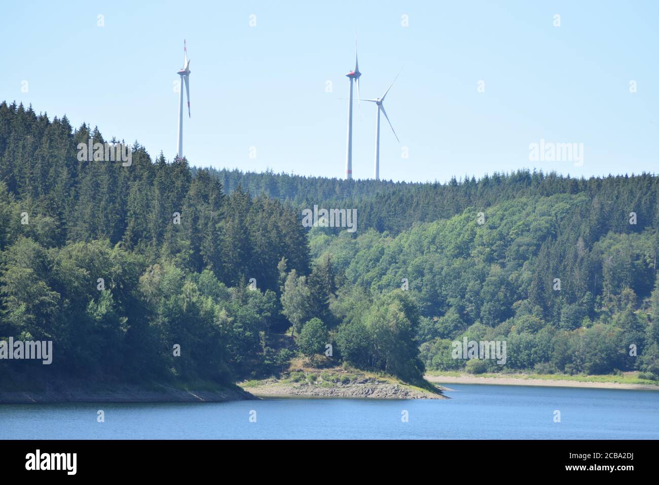 Stausee Oleftalsperre in der Eifel im Sommer 2020 Stockfoto