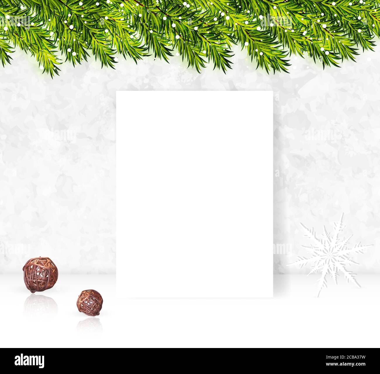 Weihnachten Hintergrund mit weißen Papier Vektor Stock Vektor